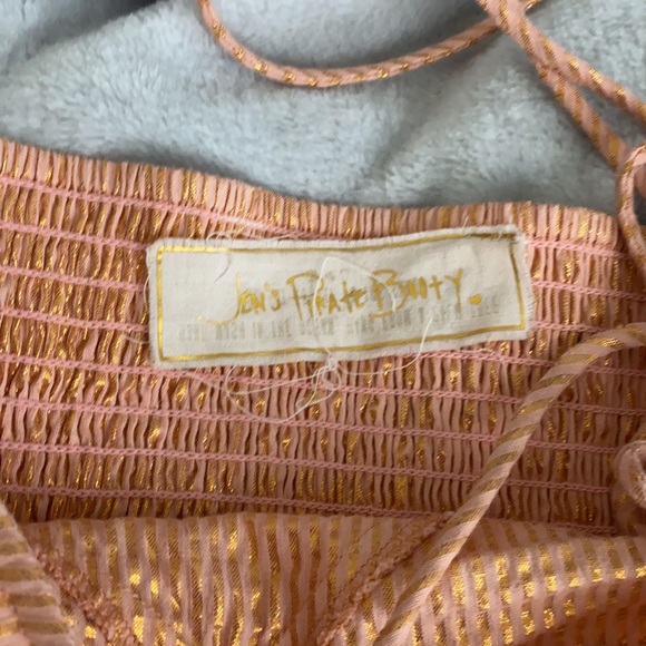 Jen’s Pirate Booty High Desert Palm Leaf Corset - gold stripe sand - Picture 6 of 6